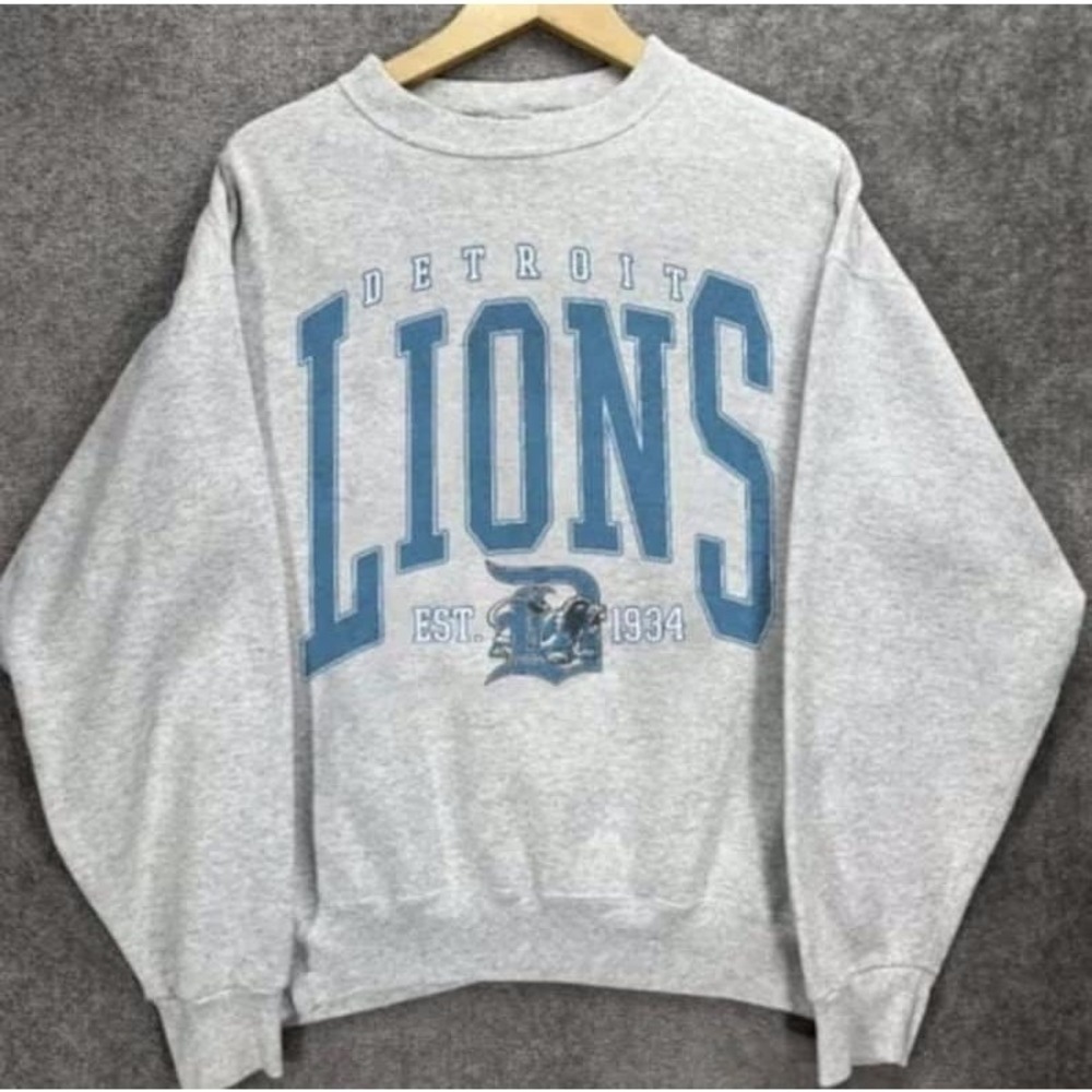 Detroit Lions Retro Detroit Lions Football Sweatshirt Detroit Football